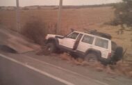 CAMIONETA SE SALE DE LA CARRETERA NACIONAL EN LINARES.