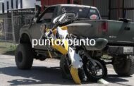 MOTOCICLISTA RESULTA HERIDO EN ACCIDENTE EN MONTEMORELOS.