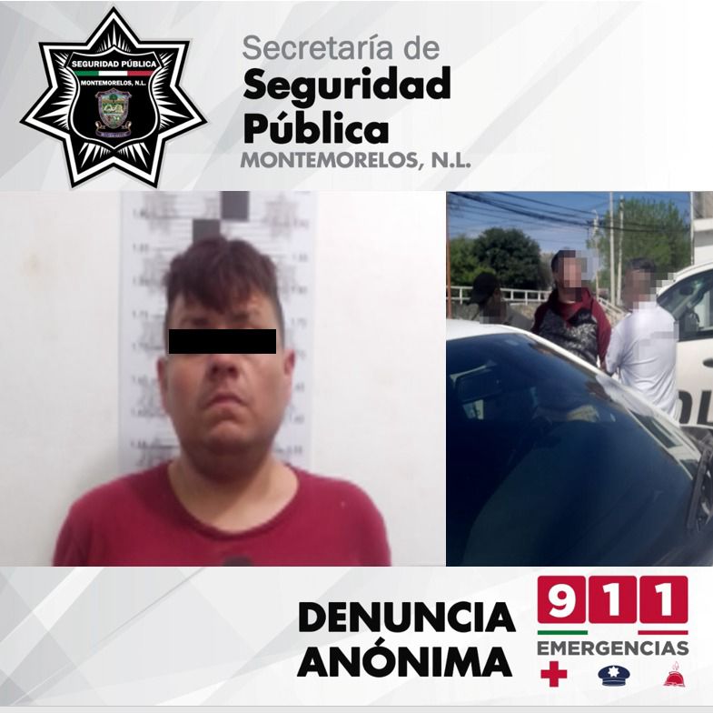 LO DETIENE LA POLICÍA DE MONTEMORELOS CONTABA CON ORDEN DE APREHENSIÓN POR DELITO EQUIPARABLE AL ROBO.