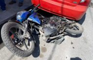 CHOQUE EN LINARES DE UNA CAMIONETA Y UN MOTOCICLISTA QUIÉN RESULTA LESIONADO.