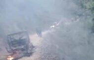 INCENDIO DE MULA Y FORESTAL AL CAER DE LA SIERRA EN MONTEMORELOS SE MOVILIZA PROTECCIÓN CIVIL DE ALLENDE Y EL ESTADO.