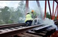 PERSONAL DE FERROMEX SOLUCIONA INCENDIO EN VÍAS FERROVIARIAS EN MONTEMORELOS.