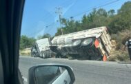 ACCIDENTE EN CARRETERA NACIONAL EN MONTEMORELOS, SE GENERA CONGESTIONAMIENTO VIAL.