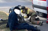 ACCIDENTE ENTRE UNA CAMIONETA Y UN MOTOCICLISTA EN LINARES.