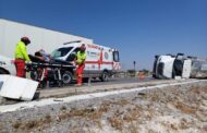 VUELCA TRÁILER CARGADO DE LÁCTEOS EN GALEANA.