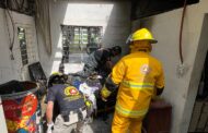 UNA PERSONA LESIONADA EN INCENDIO EN UNA VIVIENDA EN ALLENDE.