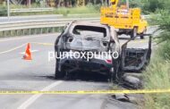 INVESTIGAN EL HALLAZGO DE UNA CAMIONETA INCENDIADA EN PALOMAS EN CARRETERA NACIONAL EN MONTEMORELOS.