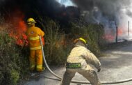 INCENDIO EN ALLENDE MOVILIZA AL PERSONAL DEL DEPARTAMENTO DE PROTECCIÓN CIVIL, LE PRENDEN FUEGO A NEUMÁTICOS.