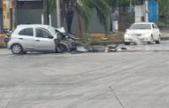 ACCIDENTE EN CRUCE DE LA CARRETERA QUE DIRIGE CADEREYTA ALLENDE.