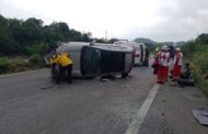 ACCIDENTE VOLCADURA EN CARRETERA NACIONAL EN MONTEMORELOS.