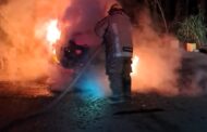 INCENDIO DE VEHÍCULO EN CARRETERA A RAÍCES EN ALLENDE.