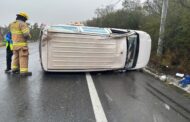 VOLCADURA EN CARRETERA NACIONAL EN LINARES.