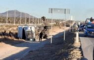 EN GALEANA, N.L. SE REGISTRÓ LA VOLCADURA DE UN TRAILER, AUTORIDADES INVESTIGAN.