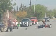 OCUPANTES DE MOTOCICLETA RESULTAN HERIDOS EN ACCIDENTE DE MOTOCICLETA Y VEHÍCULO.