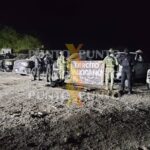 ASEGURAN TRES VEHÍCULOS EN DR. ARROYO, UNO CON BLINDAJE ARTESANAL, CARGADORES Y CARTUCHOS.
