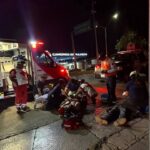 DOS LESIONADOS, VIAJABAN EN MOTOCICLETA EN ALLENDE Y FUERON ARROLLADOS POR UN VEHÍCULO QUE SE DIO A LA FUGA.