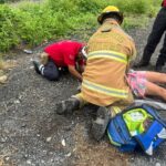 ACCIDENTE VIAL VOLCADURA EN CARRETERA NACIONAL EN LINARES, REPORTAN LESIONADOS.